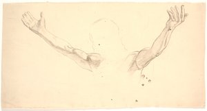 基督伸展双臂的细节人物研究 作者 乔金·弗雷德里克·斯科夫加德