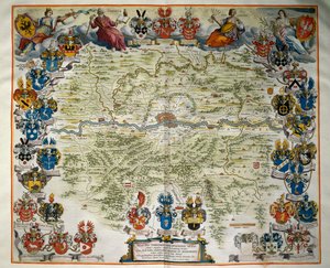 法兰克福及其领土，第三卷，Atlas Maior，作者Joan Blaeu（1596-1673），铜版画，阿姆斯特丹