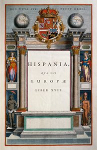 Hispania quae est Europae（西班牙），第十七册，标题页第九卷，Atlas Maior，作者Joan Blaeu（1596-1673），铜版画，57.5x39厘米，阿姆斯特丹