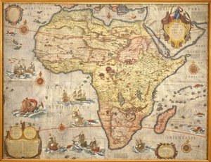 1686年的非洲地图，由Joan Blaeu绘制 作者 琼·布劳