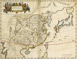 中国地图，来自“ Atlas Maior Sive Cosmographia Blaviana”，1662年