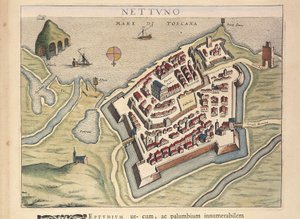 内图诺地图，摘自Theatrum civitatum et admirandorum Italiae，由Joan Blaeu雕刻。 作者 琼·布劳