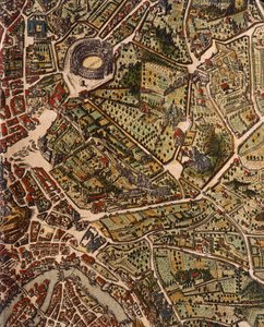 罗马地图，由Joan Blaeu（1596-1673）绘制，印自Theatrum Civitatum et Admirandorum Italiae, ad Aevi Veteris et Praesentis Temporis Faciem Expressum, 意大利 作者 琼·布劳