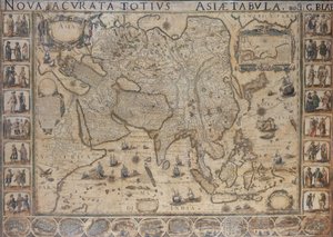 Nova  Acurata Totiuse Asiae Tabula》，G. Blaeu 作 品，约 1673 年（彩色版画）