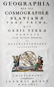 琼-布劳（1596-1673年）绘制的《麦田地图》第一部分的扉页，共11卷，铜版画，57.5x39厘米，阿姆斯特丹 作者 琼·布劳