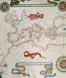 1587年欧洲和非洲北部海岸的地图