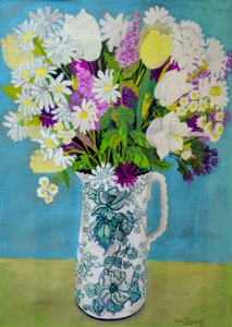水罐里的花，绿松石装饰，2011，