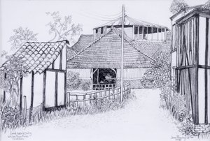 Lord Astors Dairy，White Place Farm，Cookham 2012，铅笔 作者 琼·瑟西