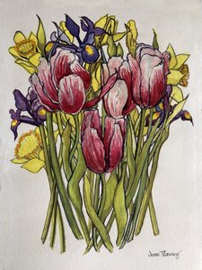 郁金香、水仙花和鸢尾花 作者 琼·瑟西