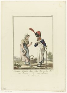 军士与情人
Koninglijke Nederlandsche Sapeur en eene zoetelaarster（物品上的标题）
制服和服装（系列名称） 作者 乔安妮斯·贝姆