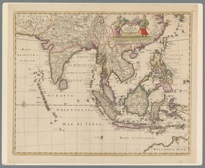 印度尼西亚地图
Tabula Indiae Orientalis（标题在实物上） 作者 Joannes L'Huilier