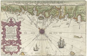 挪威和瑞典部分海岸地图
De zee Kuste vant Landt te Noortoosten sorterende onder Norweghen ende eendeels onder Sweden (...) （标题标在实物上）