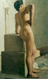 从背面看的男性裸体