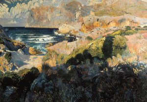 圣维森克湾。 Joaquim MIR I TRINXET 的绘画 作者 华金·米尔·特伦西特