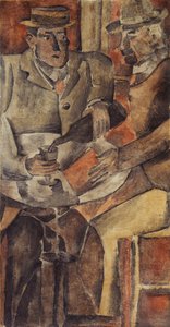 咖啡馆聚会》，约 1926 年（蛋彩画布） 作者 华金·托雷斯·加西亚