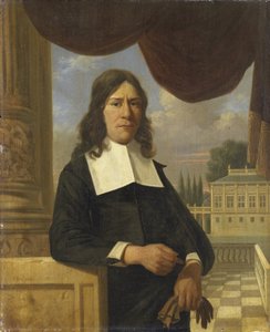 尼古拉斯-埃切尔贝格（卒于 1699 年）。哈勒姆商人，海伦娜-凡-德-沙尔克（Helena van der Schalcke）的丈夫 作者 Job Adriaensz Berckheyde（归属于）