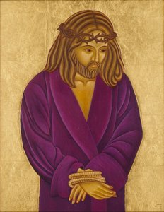 Behold the Man，2004 年（木板上的蛋彩画和 24K 金）。 作者 乔迪·西蒙斯（Jodi Simmons）