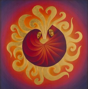 耶稣诞生》，2005 年（木板上的蛋彩画和 24K 金彩画）