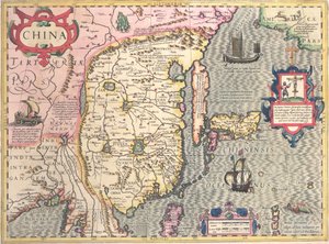 中国，c.1607 作者 乔多克·洪迪斯（Jodocus Hondius）