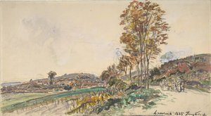 La Cote-Saint-André附近的道路，1885年。 作者 约翰·巴索德·琼金德（Johan Barthold Jongkind）
