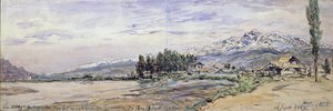 1882年9月12日和13日在格勒诺布尔的山上下雪（水粉） 作者 约翰·巴索德·琼金德（Johan Barthold Jongkind）
