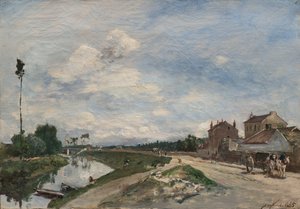 塞纳河在巴斯-梅登，1865年 作者 约翰·巴索德·琼金德（Johan Barthold Jongkind）