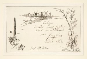 Titre du cahier de six eaux-fortes（六幅蚀刻版画笔记本的标题） 作者 约翰·巴索德·琼金德（Johan Barthold Jongkind）