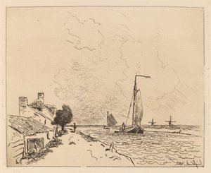 双船出海 作者 约翰·巴索德·琼金德（Johan Barthold Jongkind）
