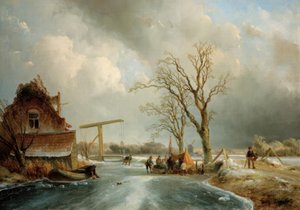 荷兰的冬天 作者 约翰·巴索德·琼金德（Johan Barthold Jongkind）
