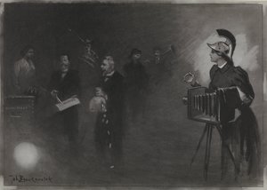 为《阿姆斯特丹人：王位演说》中的插图设计，1905 年 9 月 24 日
