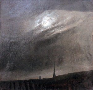 德语：Mondnacht über Dresden 德累斯顿月夜 作者 约翰·克里斯蒂安·达尔