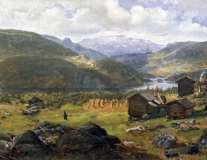 挪威山谷，约翰-克里斯蒂安-克劳森-达尔（1788-1857），挪威 19世纪 作者 约翰·克里斯蒂安·达尔