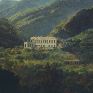 那不勒斯附近的基萨纳皇宫，由约翰-克里斯蒂安-克劳森-达尔（1788-1857）设计，意大利 作者 约翰·克里斯蒂安·达尔