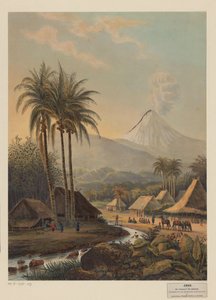爪哇岛上的村庄和斯梅鲁火山景观
从 Passa Rouang 住所拍摄的斯梅鲁火山（标题见实物）