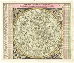 1730 年北半球天体图 作者 约翰·加布里埃尔·多贝玛亚