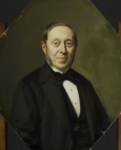 约翰内斯-科内利斯-范-帕佩兰丹（Johannes Cornelis van Pappelendam，1810-1884 年）的肖像。艺术家和艺术品商人。范德胡普博物馆馆长