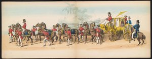 代尔夫特学生化妆舞会，1857 年（图版 3）
代尔夫特学生团成员于 1857 年 5 月 5 日举行的盛装游行，描绘了 Djokjokarta 苏丹的 Garebeg 游行和最具特色的 "N "形化妆舞会。