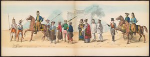代尔夫特学生的化妆舞会，1857 年（图版 8）
1857 年 5 月 5 日代尔夫特学生会成员举行的化装游行，描绘了 Djokjokarta 苏丹的 Garebeg 游行和最具特色的 "N "型化妆舞会。