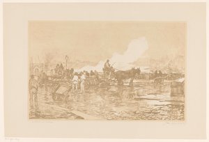 鹿特丹海港风光 作者 Johan Hendrik van Mastenbroek（艺术家签名）