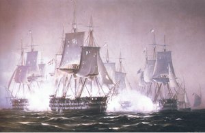 Prins Christian Frederick在与英国的战斗中，从杂志或书籍来源不明 作者 约翰·诺伊曼