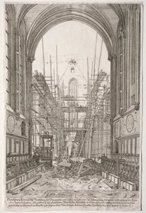 苏黎世古代艺术：方济各会教堂内的风景，Barfüsser-Kirke，1681年。 作者 约翰·乌尔里希·克劳斯