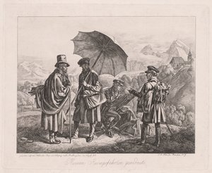 旅途中的艺术家，1819年。