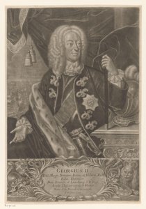 英国国王乔治二世的肖像 作者 Johann Andreas Pfeffel（年轻的）（可能）