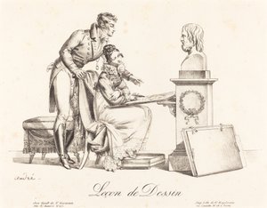 Leçon de Dessin 绘画课。 作者 约翰·安东·安德烈