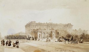 圣彼得堡的阿尼奇科夫宫景观，1843年 作者 约翰·巴普蒂斯特·魏斯