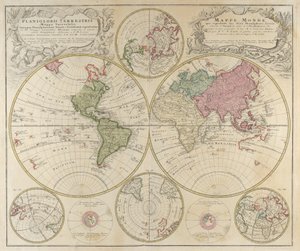 通用... Planiglobii的地图蒺藜，1746。