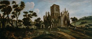 柯克斯托尔修道院的南视图，约1738年 作者 约翰·巴蒂斯特·布塔兹（Johann Baptiste Bouttats）