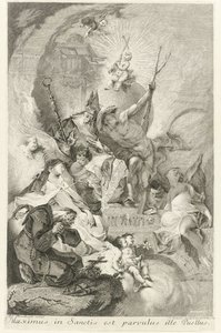 救世主基督圣婴与几位圣人和教皇克莱门特十三世
Maximus in Sanctis est parvulus ille Puellus（物品上的标题） 作者 约翰·海梅姆
