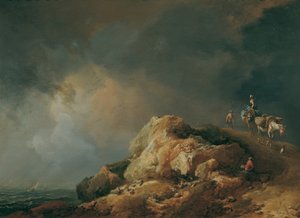 海岸景观与狨猴 作者 约翰·克里斯汀·布兰德（Johann Christian Brand）
