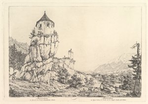 景观，蒂罗尔州的Mariastein，19世纪初。
